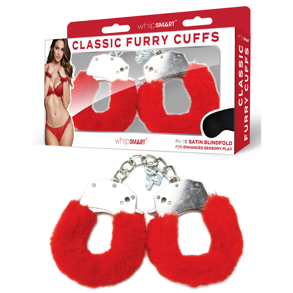 WhipSmart Classic Furry Cuffs - Hot Pink